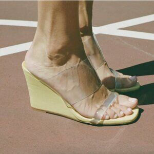 MARYAM NASSIR ZADEH OLYMPIA WEDGE, MOUSSE Sz. 39.5 (8.5/9) w/ Box and Dust Bag